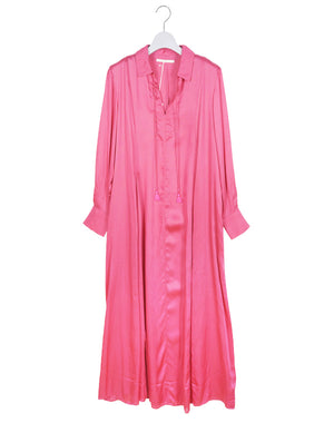 
                  
                    Load image into Gallery viewer, 【SALE】Modal Satin Plain Panel Dress / 303237232003
                  
                