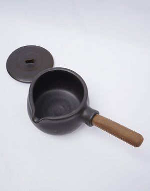 馬場勝文 / 耐熱ミルクパン蓋付き（黒） – satoseni online store