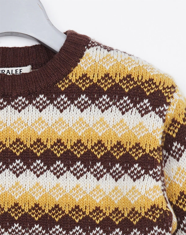 
                  
                    Load image into Gallery viewer, CASHMERE JACQUARD KNIT CROPPED P/O / 301178252001
                  
                