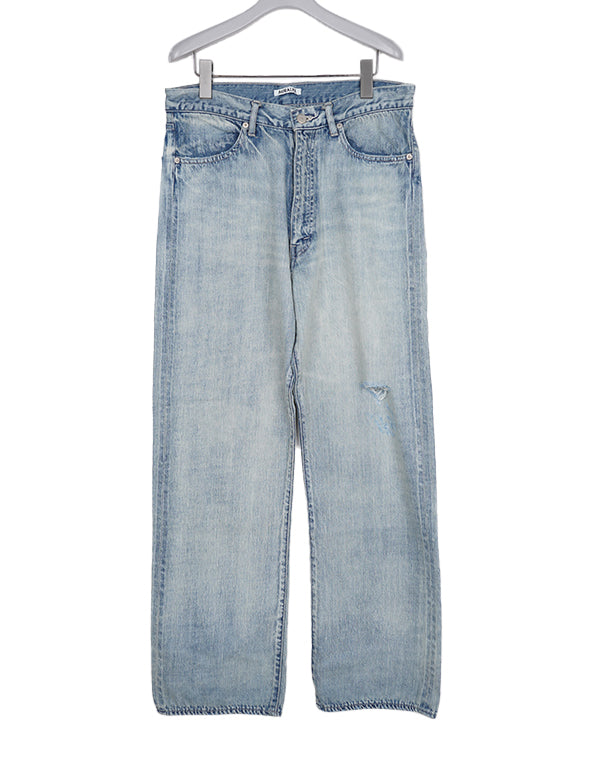 AURALEE オーラリー｜Men FADED SELVEDGE LIGHT DENIM PANTS A26SB01DE