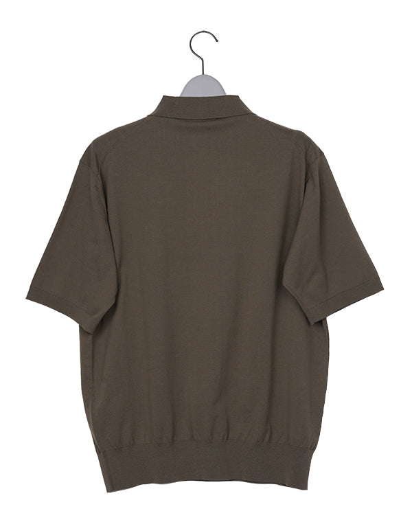 AURALEE オーラリー｜GIZA HIGH GAUGE KNIT POLO A26SP03KA｜GEA