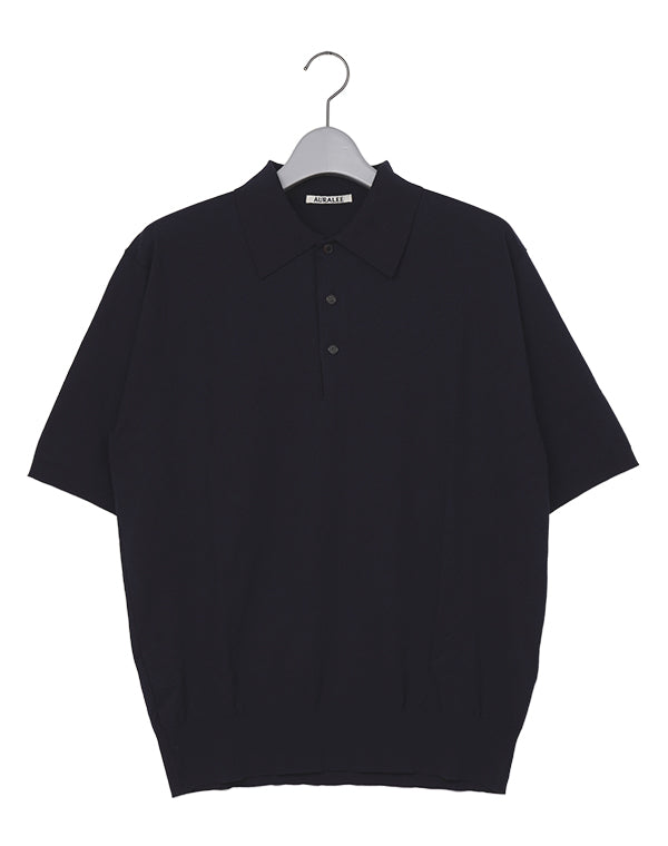 AURALEE オーラリー｜GIZA HIGH GAUGE KNIT POLO A26SP03KA｜GEA