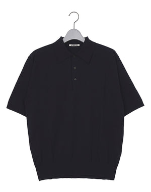 AURALEE オーラリー｜GIZA HIGH GAUGE KNIT POLO A26SP03KA｜GEA