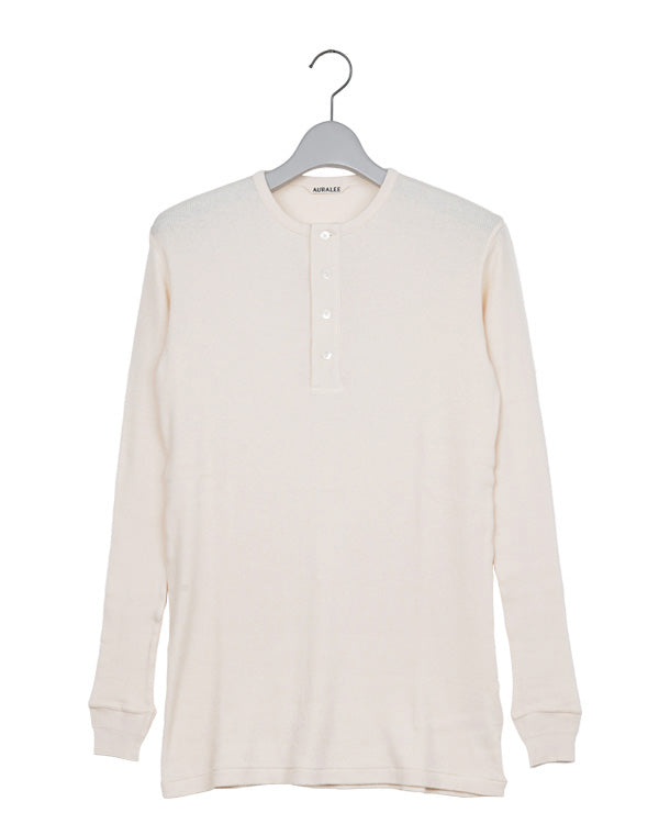 AURALEE オーラリー｜ORGANIC SOFT RIB HENLEY NECK P/O A26SP01OT