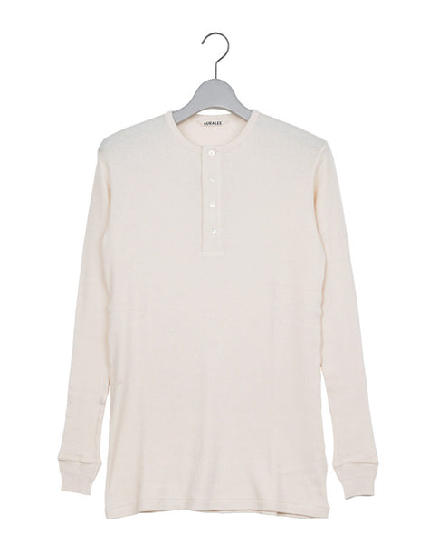 AURALEE オーラリー｜ORGANIC SOFT RIB HENLEY NECK P/O A26SP01OT