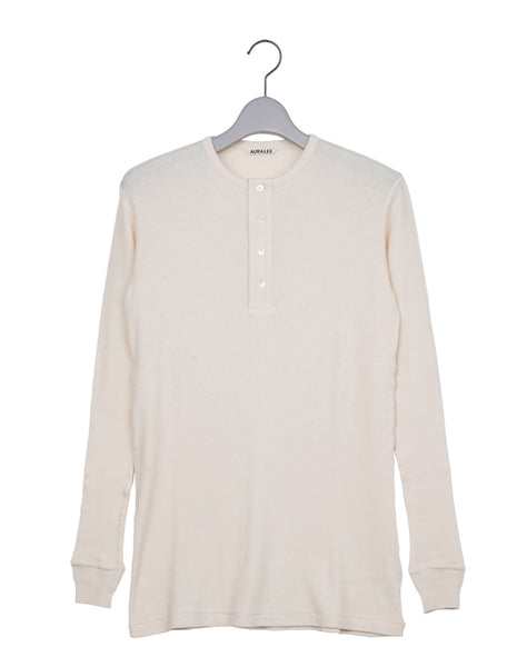 AURALEE オーラリー｜ORGANIC SOFT RIB HENLEY NECK P/O A26SP01OT