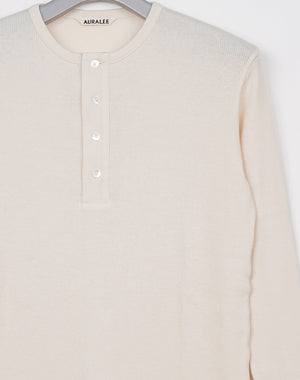 AURALEE オーラリー｜ORGANIC SOFT RIB HENLEY NECK P/O A26SP01OT