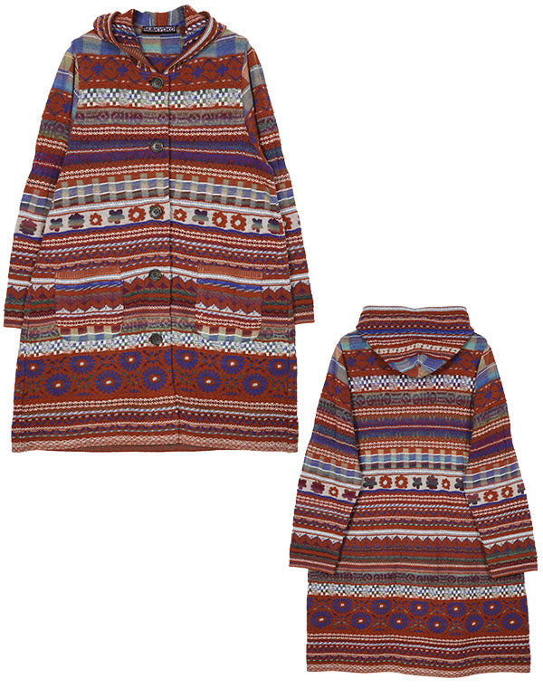 SALE】お菓子ジャカードフーディーコート / BDA01406WA – satoseni