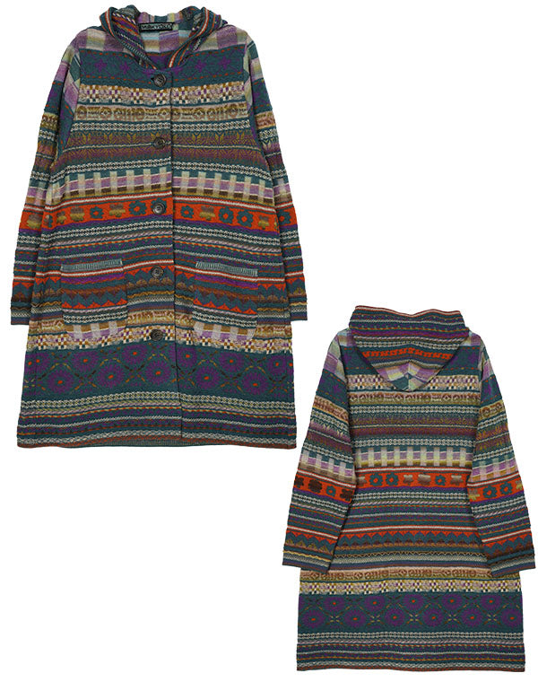 SALE】お菓子ジャカードフーディーコート / BDA01406WA – satoseni