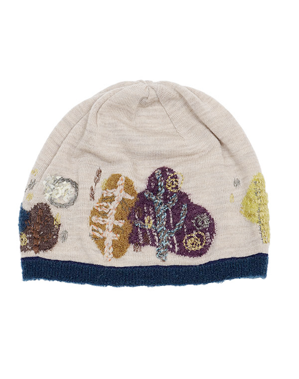 SALE】秋の森柄インターシャ刺繍入りニット帽 / BDA07414WA – satoseni