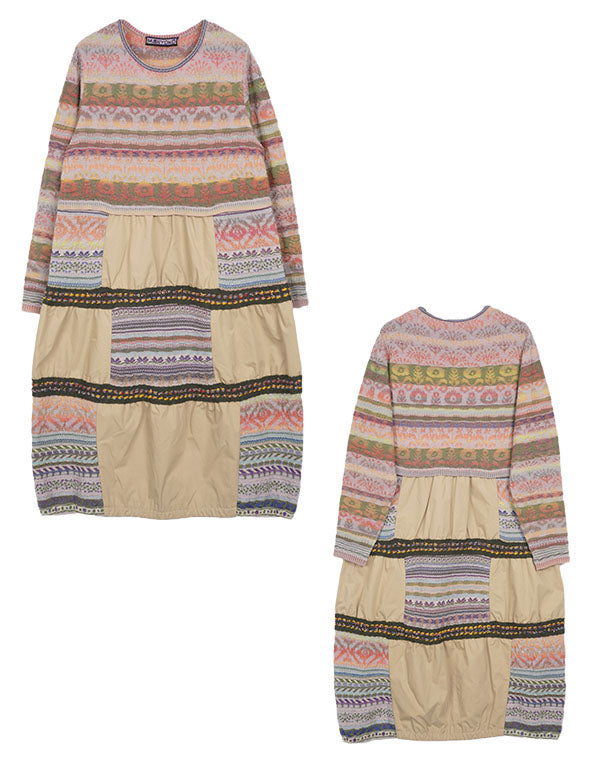 
                  
                    Load image into Gallery viewer, 実りの森パッチワークワンピース / BEA01404WA
                  
                