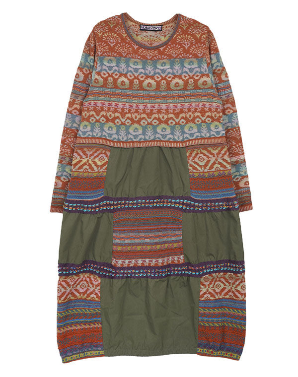 
                  
                    Load image into Gallery viewer, 実りの森パッチワークワンピース / BEA01404WA
                  
                