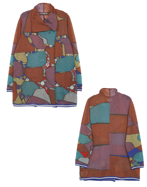 
                  
                    Load image into Gallery viewer, アースインターシャシアーカーディガン / BEA01432WA
                  
                