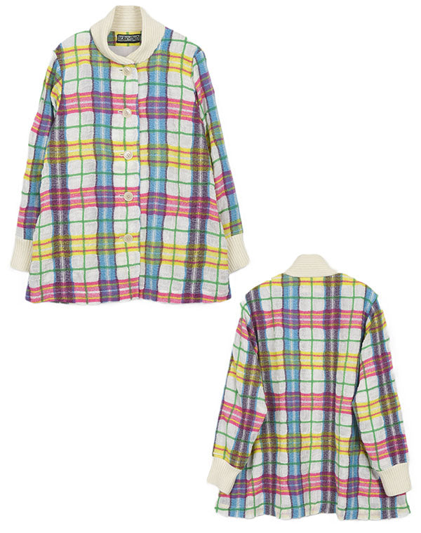 
                  
                    Load image into Gallery viewer, カラフルチェックミドルコート / BEA01472WA
                  
                