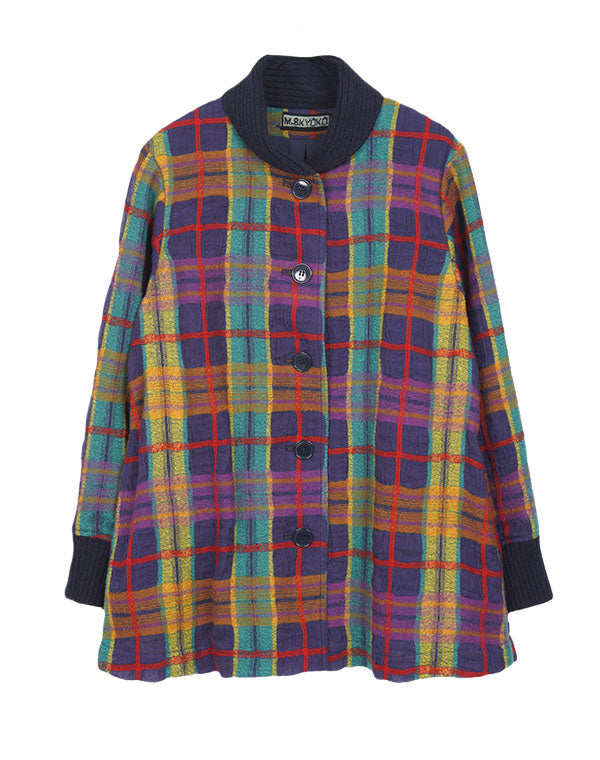 
                  
                    Load image into Gallery viewer, カラフルチェックミドルコート / BEA01472WA
                  
                