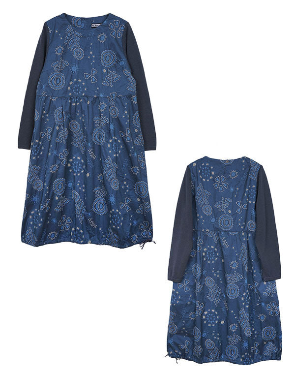 
                  
                    Load image into Gallery viewer, 刺し子柄ストレッチバルーンワンピース / BEA01480WA
                  
                