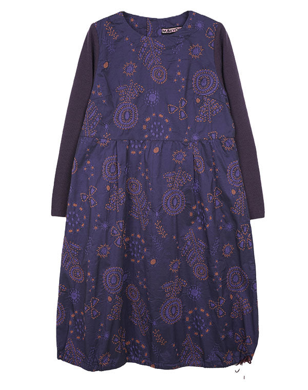 
                  
                    Load image into Gallery viewer, 刺し子柄ストレッチバルーンワンピース / BEA01480WA
                  
                