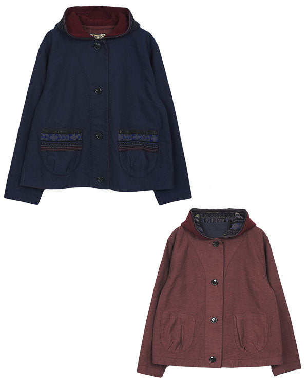 
                  
                    Load image into Gallery viewer, リバーシブルコットンフーディージャケット / BEA01494WA
                  
                