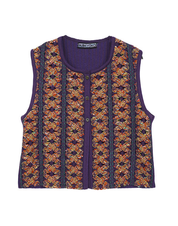 
                  
                    Load image into Gallery viewer, ファンシーレースニット使いベスト / BEA01504WA
                  
                