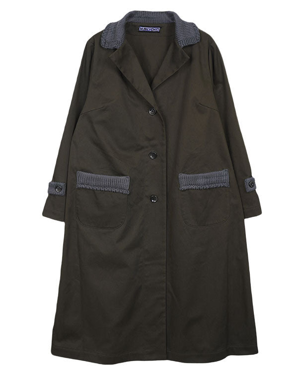 
                  
                    Load image into Gallery viewer, チノクロスニットアクセントコート / BEA01508WA
                  
                