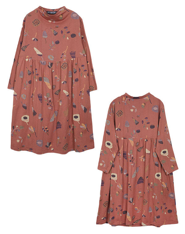 
                  
                    Load image into Gallery viewer, 木の実ジャージーギャザーワンピース / BEA01512WA
                  
                