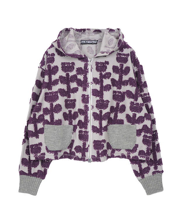 
                  
                    Load image into Gallery viewer, カットフラワージャージーパーカー / BEA01516WA
                  
                