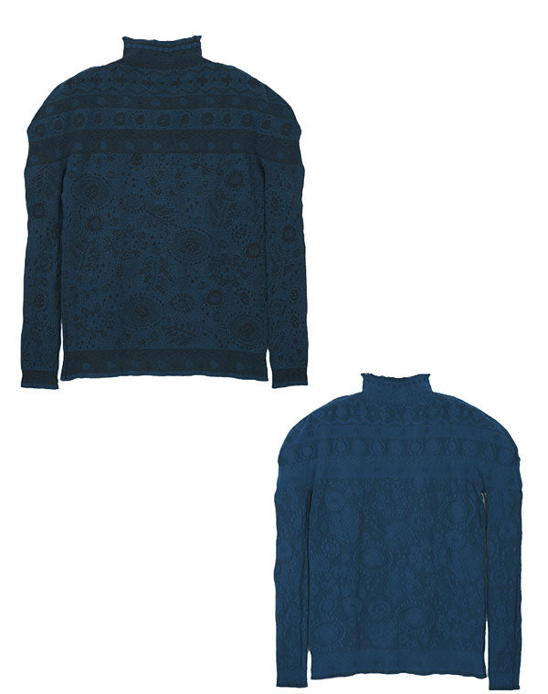 
                  
                    Load image into Gallery viewer, シームレスリバーシブルニットレースプルオーバー / BEA01522WA
                  
                