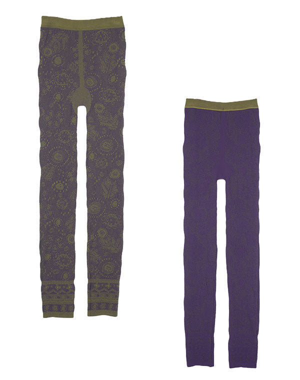 
                  
                    Load image into Gallery viewer, シームレスリバーシブルニットレースレギンス / BEA01524WA
                  
                