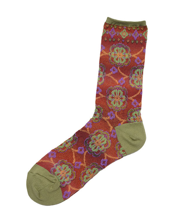 
                  
                    Load image into Gallery viewer, タイル柄ミドルゲージソックス / BEA01528WA
                  
                