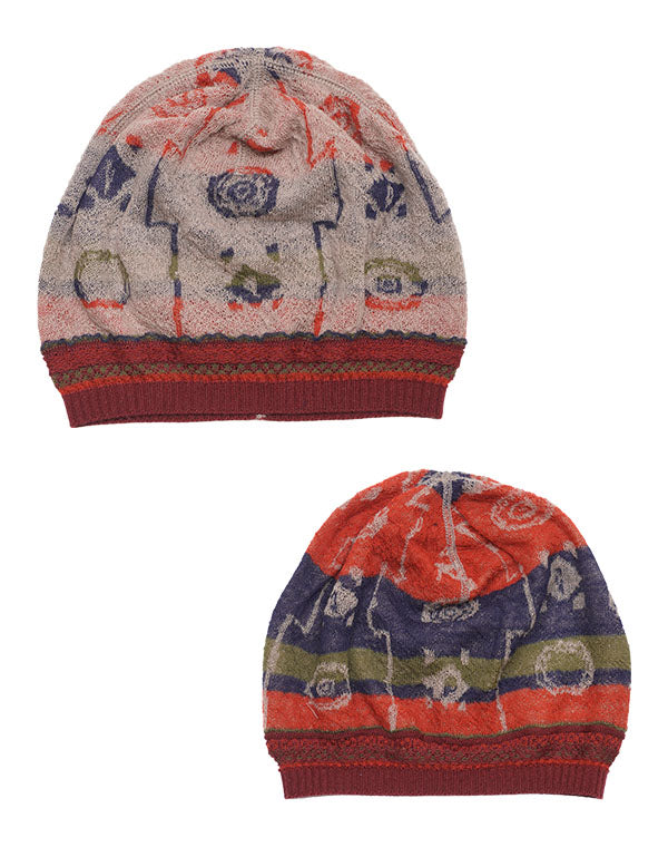 
                  
                    Load image into Gallery viewer, ミューラル柄リバーシブルニット帽 / BEA07405WA
                  
                