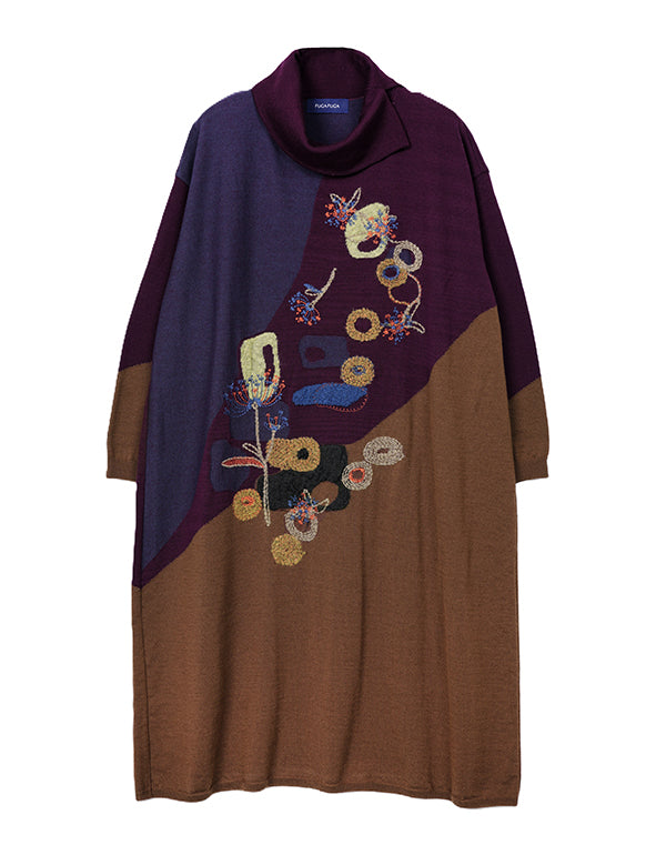 
                  
                    Load image into Gallery viewer, 野花柄刺繍入りワンピース / BEA07408WA
                  
                