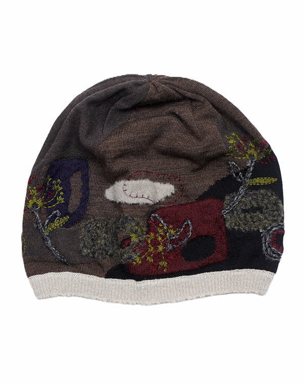 野花柄刺繍入りニット帽 / BEA07410WA – satoseni online store