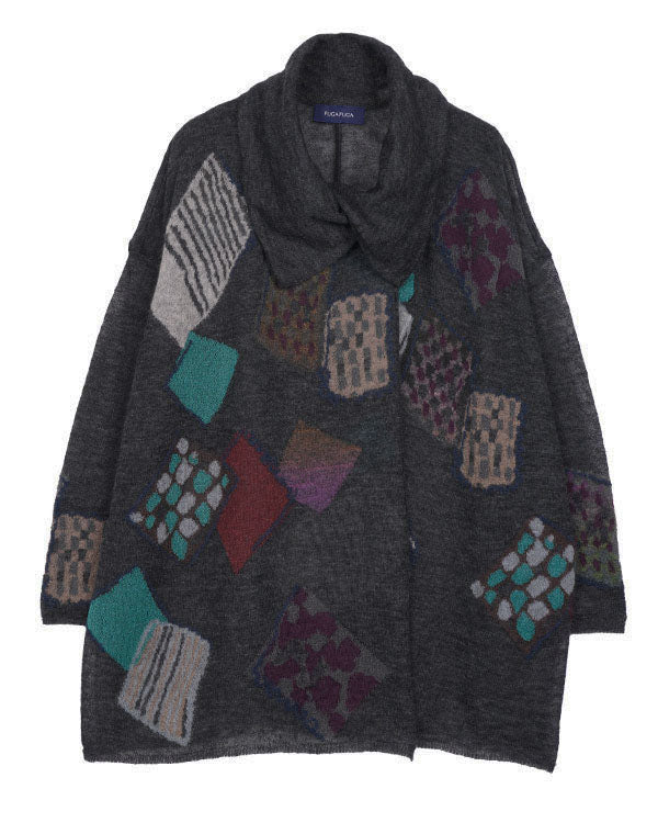 
                  
                    Load image into Gallery viewer, パッチワーク柄ロングカーディガン / BEA07414WA
                  
                