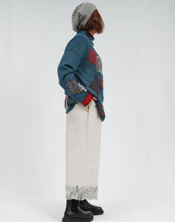 
                  
                    Load image into Gallery viewer, レース付きワイドパンツ / BEA07472WA
                  
                