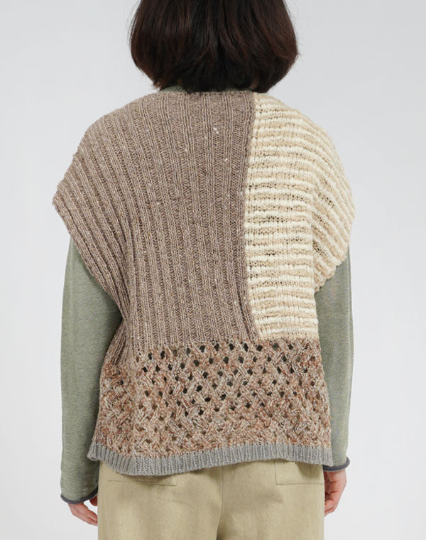 
                  
                    Load image into Gallery viewer, パッチワークMIXベスト / BEA07427WA
                  
                