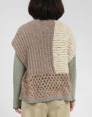 パッチワークMIXベスト / BEA07427WA – satoseni online store /サトウ