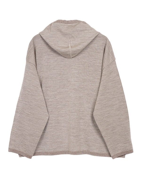 
                  
                    Load image into Gallery viewer, 光と影柄フード付きカーディガン / BEA07433WA
                  
                