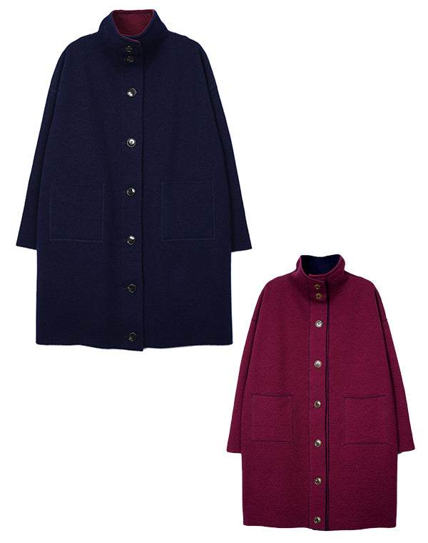 
                  
                    Load image into Gallery viewer, ウールコットンリバーシブルコート / BEA07435WA
                  
                