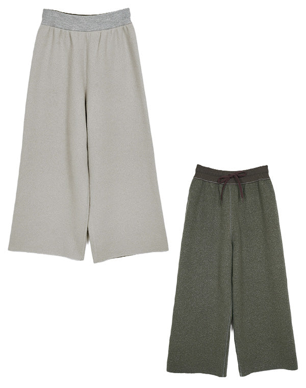 
                  
                    Load image into Gallery viewer, ウールコットンリバーシブルニットパンツ / BEA07436WA
                  
                