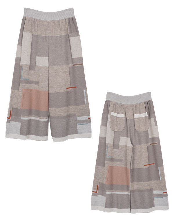 
                  
                    Load image into Gallery viewer, パラレルプレーティングニットパンツ / BEA07440WA
                  
                