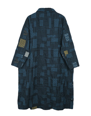 刺し子柄ストレッチロングコート / BEA07457WA – satoseni online