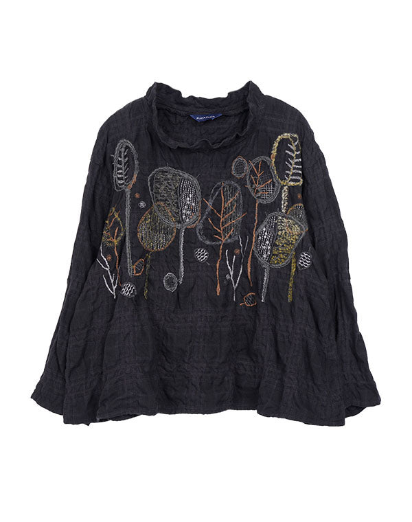 
                  
                    Load image into Gallery viewer, フォレスト柄刺繡入りブラウス / BEA07464WA
                  
                