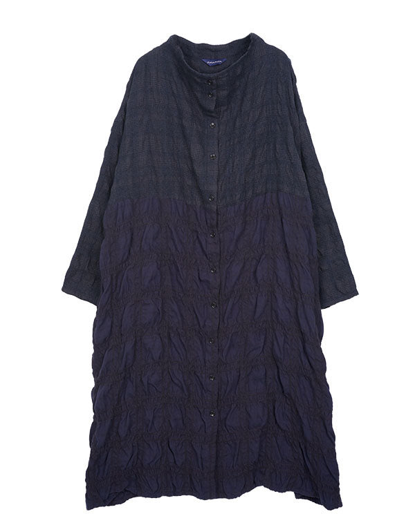 
                  
                    Load image into Gallery viewer, チェックコンビネーションシャツワンピース / BEA07467WA
                  
                