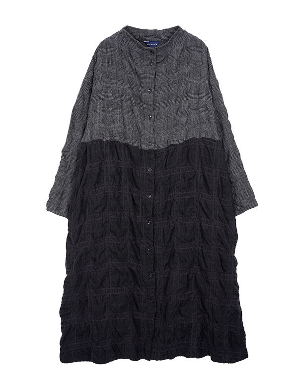 
                  
                    Load image into Gallery viewer, チェックコンビネーションシャツワンピース / BEA07467WA
                  
                