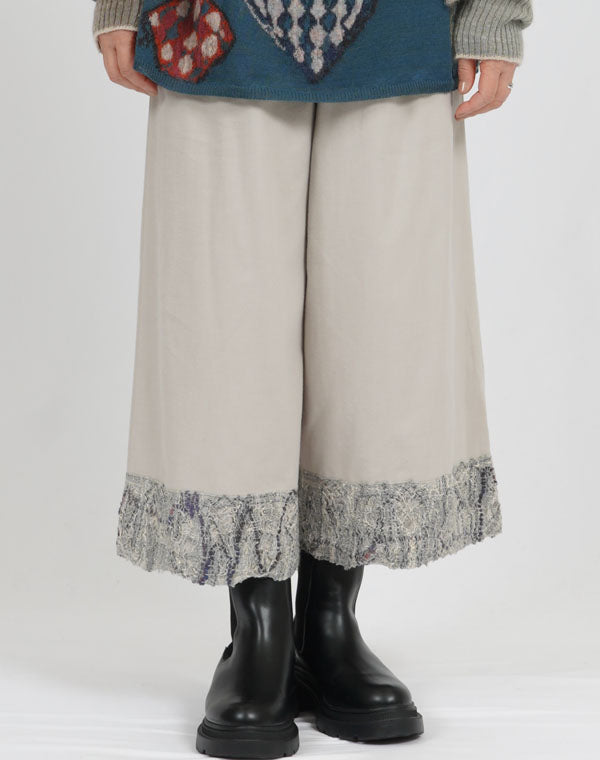 
                  
                    Load image into Gallery viewer, レース付きワイドパンツ / BEA07472WA
                  
                