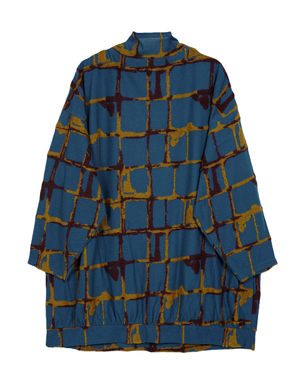 
                  
                    Load image into Gallery viewer, ウールチェック柄ジャージーバルーンチュニック / BEA07475WA
                  
                