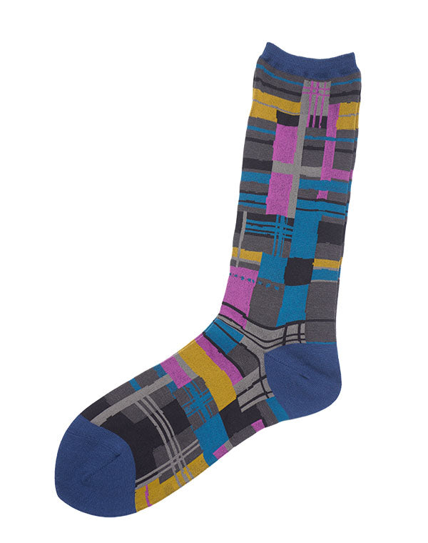 
                  
                    Load image into Gallery viewer, チェック柄ハイゲージソックス / BEA07481WA
                  
                