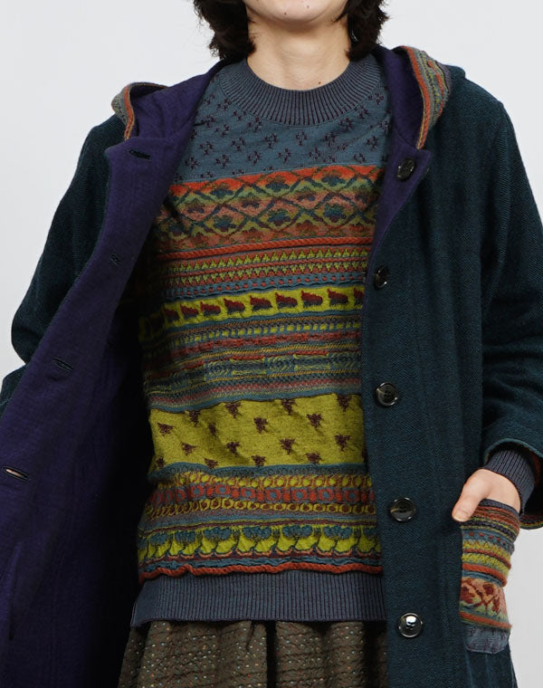 
                  
                    Load image into Gallery viewer, アンティークジャカードプルオーバー / BEF01601WA
                  
                