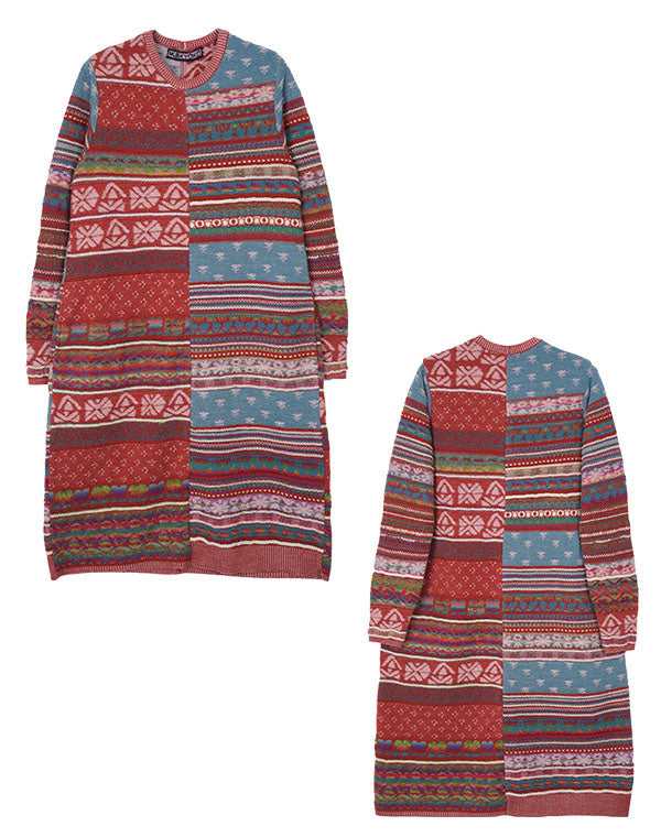 
                  
                    Load image into Gallery viewer, アンティークジャカード切替ワンピース / BEF01603WA
                  
                