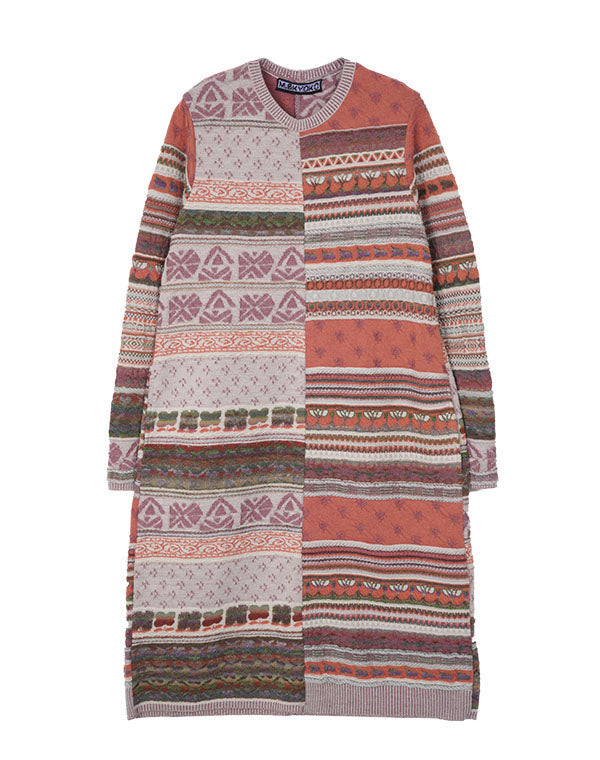 
                  
                    Load image into Gallery viewer, アンティークジャカード切替ワンピース / BEF01603WA
                  
                